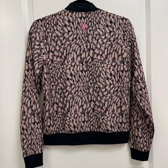 Skechers Activewear Bomber Jacket Leopard Print Zip Front XS - Picture 9 of 12